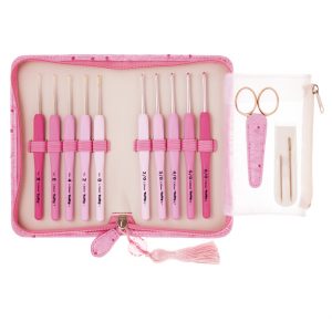 TULIP ETIMO Rose Lace Crochet Hooks with Cushion Grip Set