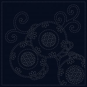 Sashiko Cloth SC0017-09 Bracken Fern