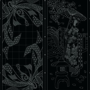 Sashiko Stencil by QH Textiles - Namigashira mon