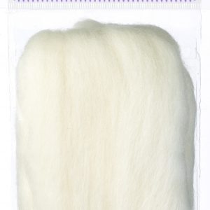 Natural Wool Roving Off White
