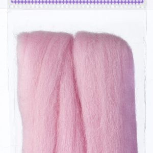 Natural Wool Roving Pink
