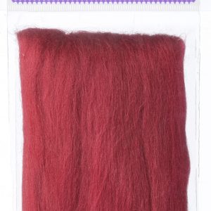 Natural Wool Roving Red