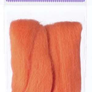 Natural Wool Roving Orange