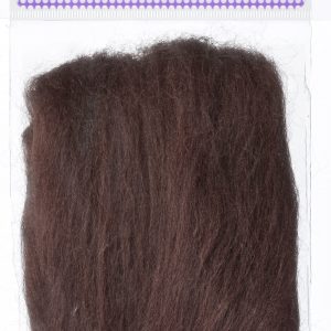 Natural Wool Roving Brown