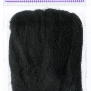Natural Wool Roving Black