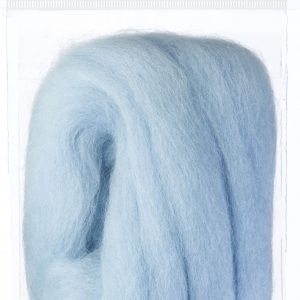 Natural Wool Roving Light Blue