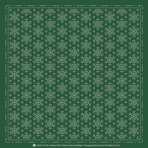 Sashiko Cloth "Hitome-Zashi Snowflakes" KF2021-26-GR