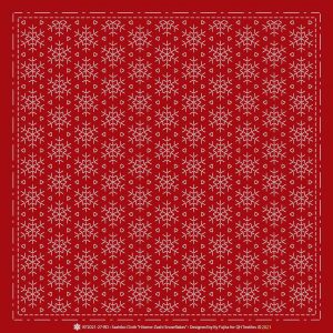Sashiko Cloth "Hitome-Zashi Snowflakes" KF2021-27-RD