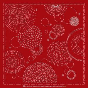 Sashiko Cloth "Hanabi" KF2021-36-RD