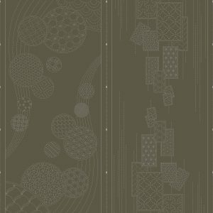 Wagara Sashiko Panel HF1119-11D/12D "Flow" & "Shuffle" Slate