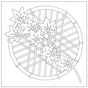 Sashiko Cloth SC2021- 03W "MOMIJI"