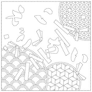 Sashiko Cloth SC2021- 10W "WISHES"