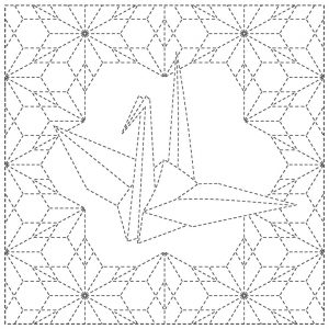 Sashiko Cloth SC2021- 13W "ORI-ZURU"