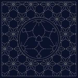 Sashiko Cloth HF1115-22C "Yamazakura"