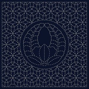 Sashiko Cloth HF1115-22D "Agari-Fuji"