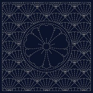 Sashiko Cloth HF1115-22E "kenzakura"