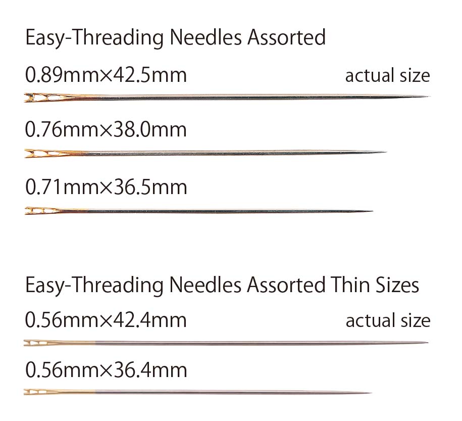TULIP Easy-Threading Needles Assorted (Thin Sizes) - QH Textiles