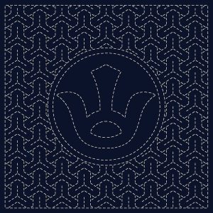 Sashiko Cloth HF1115-22I "Yama-No-Ji"