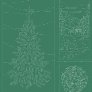Wagara Panel KF1121-SP "Season's Greetings" Green (Single Pack)