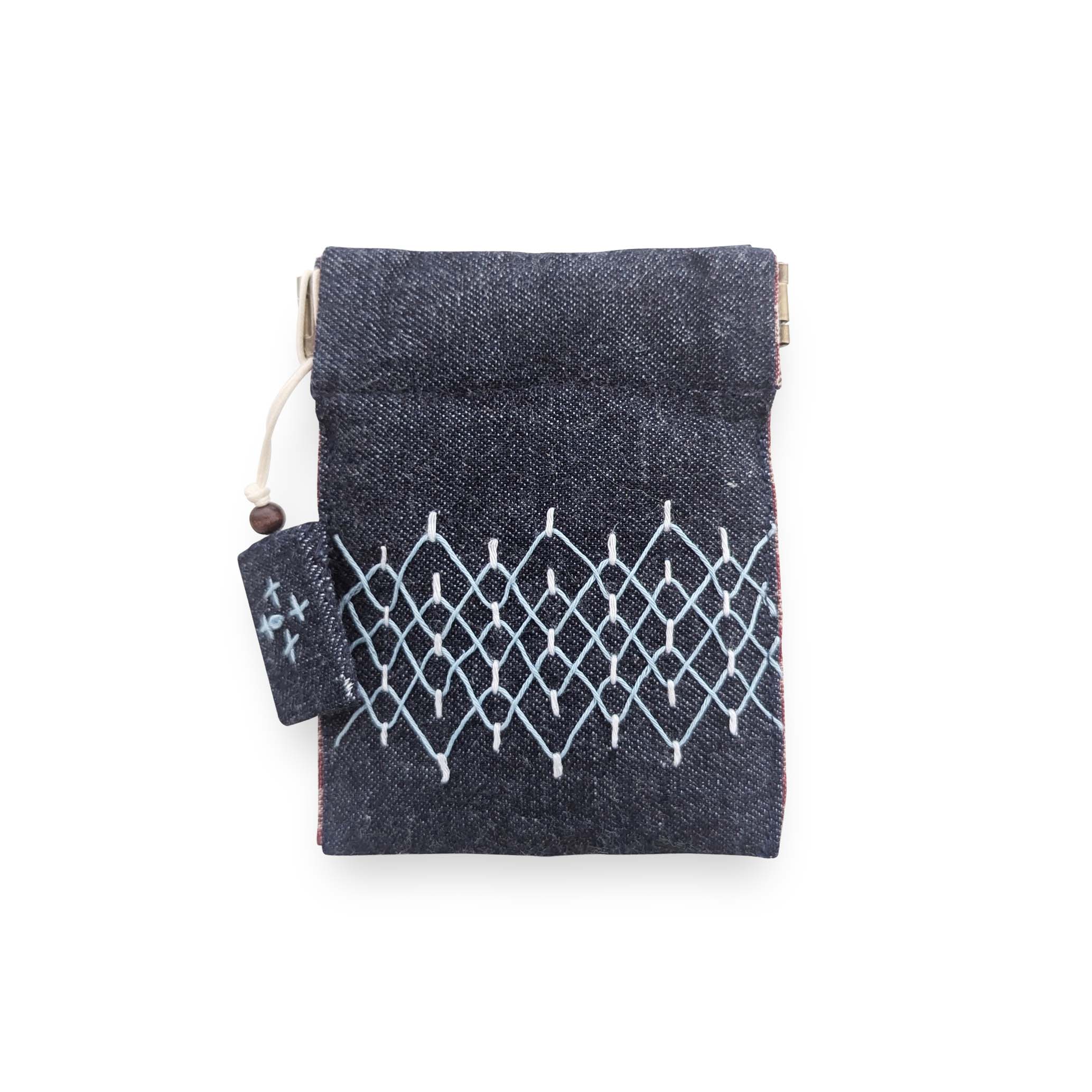 Flex-Frame Coin Purse (A) Kit with Genuine OKAYAMA Denim HFF2025-A - Image 3