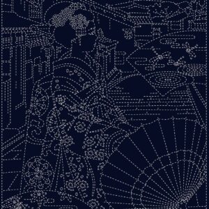 Wagara Sashiko Panel KF1124-12 "MAIKO"