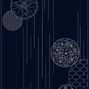 Wagara Sashiko Panel KF1125-13 "Waterfalls"