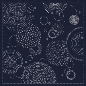 Sashiko Cloth KF2026-48NV "Hanabi"