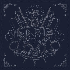 Sashiko Cloth KF2026-50NV "Coat Of Arms,,,"
