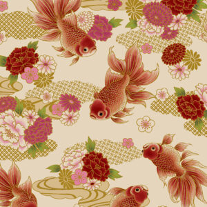 Quilt Gate - Hyakka Ryoran - Goldfish HR3600H-12
