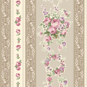 Quilt Gate - RuRu Bouquet - Rose Wreath RU2530-13